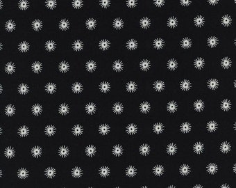 Black and White Fabric, White Circle Fabric, Fabric By the Yard, Fat Quarter Fabric, Half Yard, Black Fabric, Cotton and Steel, Yardage