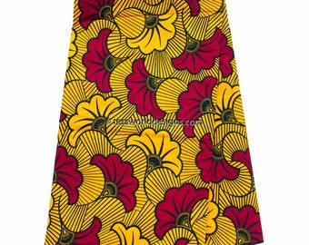 Ankara fabric by the yard/ Ankara print fabric/ African print fabric/ African fabric/ Ankara clothing/African wax print/ orange WP1024B