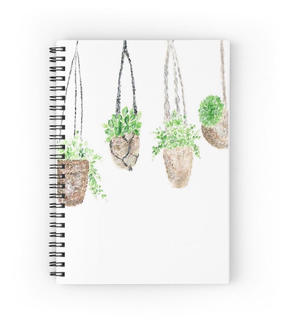 Hanging Plant Notebook house plants cactus journal by lake1221