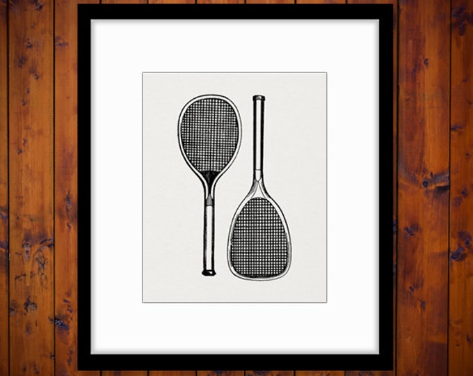 Digital Tennis Racquets Printable Image Graphic Download Illustration Jpg Png Eps HQ 300dpi No.4179