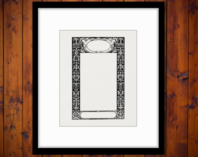 Digital Image Elegant Antique Frame Graphic Ornate Border Download Printable Vintage Clip Art Jpg Png Eps HQ 300dpi No.175