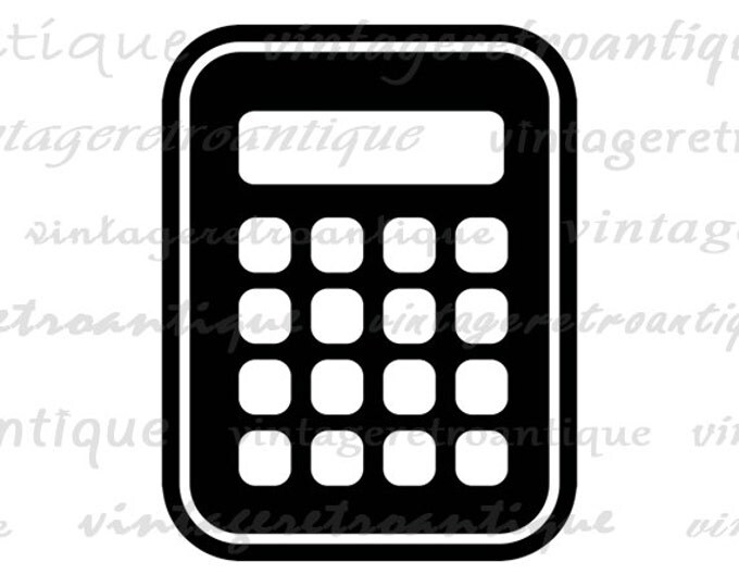 Digital Calculator Icon Printable Image Calculator Graphic Math Finance School Download Antique Clip Art Jpg Png Eps HQ 300dpi No.4343