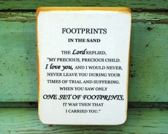 Footprints quote  Etsy