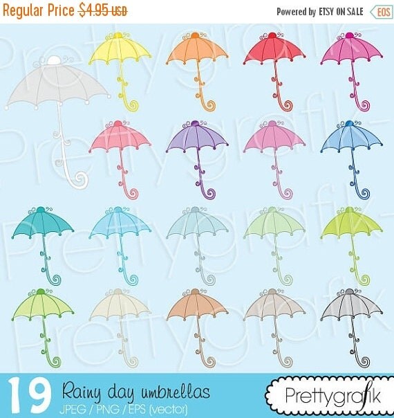 80% OFF SALE 19 umbrella clipart commercial use, vector graphics, digital clip art, digital images - CL497 Il_570xn