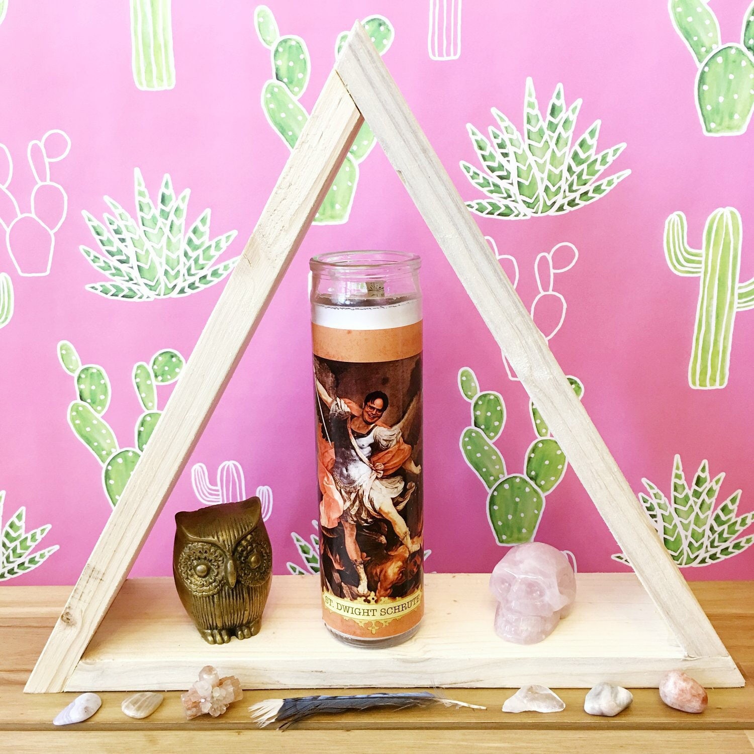 Saint Dwight K. Schrute // The Office Prayer Candle // Jim
