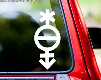 Pangender Symbol Sign vinyl decal sticker Gender Omnigender Non-Binary *Free Shipping*