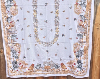 Cute Vintage Chickens Tablecloth