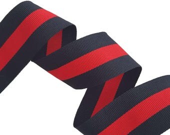 Red Blue Striped Gross Grain Ribbon Trim, Gucci Striped Trim, DIY Choker Trim, DIY Belt Trim