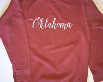 Oklahoma Comfort Colors Sweatshirt