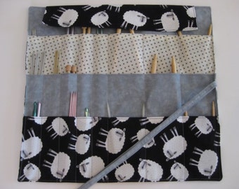 Knitting Needle Case, Knitting Needle Organizer, Circular Knitting Needle Case, Sheep Knitting Needle Case