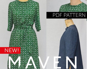 The Rochester Top and Dress PDF sewing pattern, tunic sewing pattern, womens sewing pattern, top pattern, tunic pattern, dress pattern, PDF