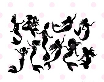 Mermaids have more fun Svg, little mermaids svg dxf, INSTANT DOWNLOAD monogram frames, silhouette cameo, svg file for cricut - Royalty Free.