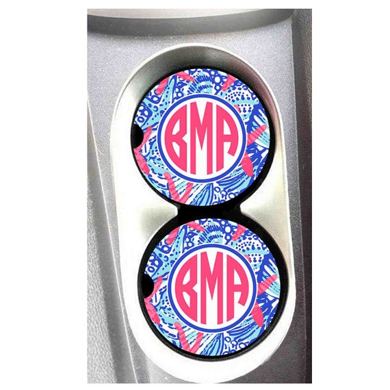 Personalized Car Coasters Monogrammed Car Coasters