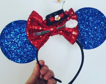 Mary Poppins Mouse Ears Headband | Spoonful of Sugar | Mary Poppins Headband Minnie Ears | Spoonful of Sugar Mouse Ears| Mary Poppins