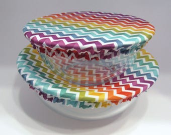 Reusable Bowl Covers, Rainbow Chevron