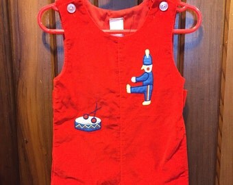 LITTLE DRUMMER BOY // Red Onesie Size 18M