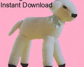 PDF Knitting Pattern Toy Baby Lamb PDF Instant Download