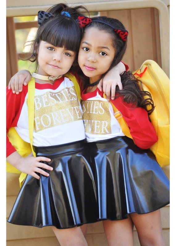 Faux Leather Metallic Circle Skirt Girls Baby and Toddler