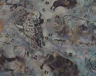Hoffman Fabrics Mineral Buffalo Bali Batik Fabric N2876-380-Mineral