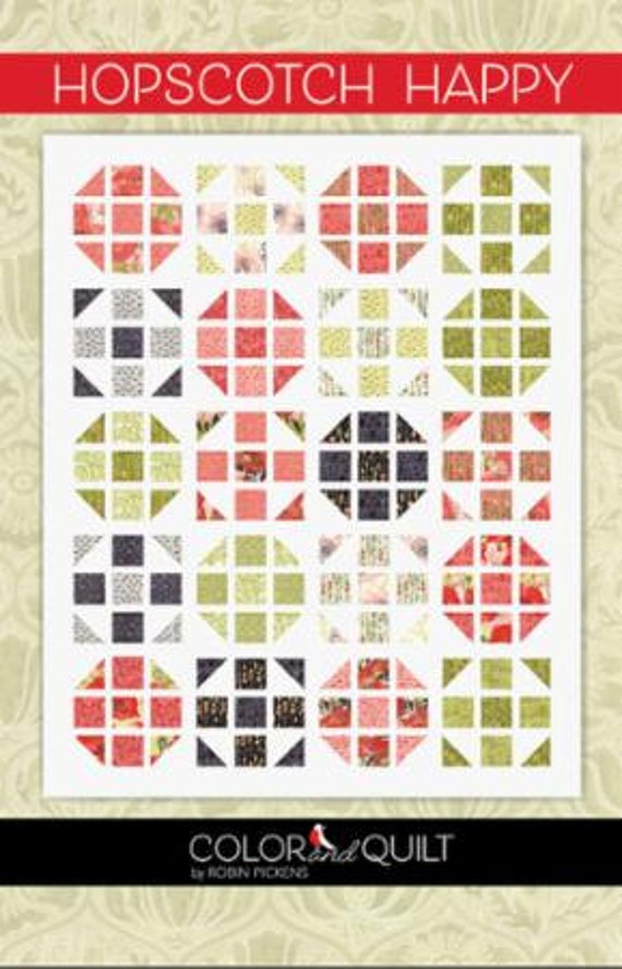 Hopscotch Happy Quilt pattern designed by Robin Pickens