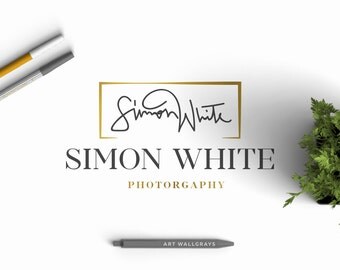 Your Signature Logo, Initial Pre made logo, Hand drawn logo, Photography logo