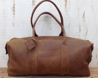 Leather duffel bag | Etsy