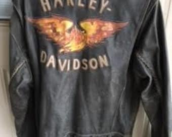 Harley Davidson Leather Jacket : Size - Adult Small