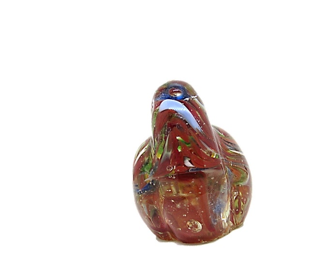 Vintage Murano Glass Bird Paperweight Glass - Italian Art Glass Bird - Vintage Art Glass Paperweight, ART GLASS Sculpture