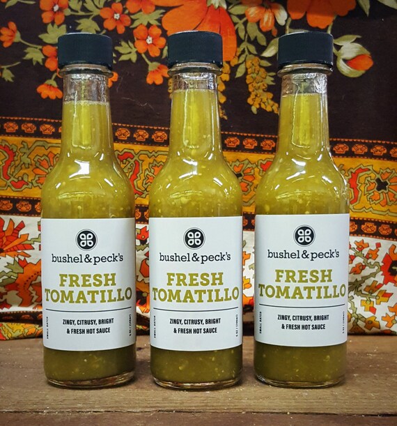 B&P's Tomatillo Hot Sauce Three Bottles Small Batch