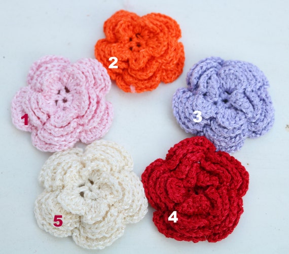 Silk Flower Brooch, Hand knit flower brooch, silk knitted pin flower badge, Christmas present, knitted badge