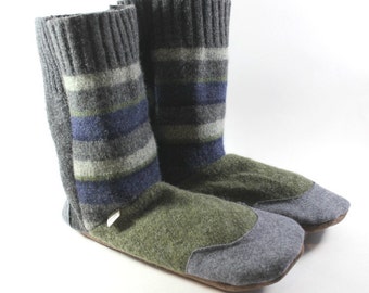 Slipper Boots- Relaxation Gift- College Care Package- Dorm Gifts- Gift for Men- Gift for Wife- Slipper Socks- Wool Slippers- Adult Pajamas