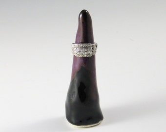 Ring Cone,Minimalist Ring Storage,Pottery Ring Cone,Ceramic Ring Cone,Unique Gift Ideas,Bridal Favor,Ready to Ship,Jewelery ring Tree
