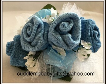 Baby Sock Corsage Baby Boy Baby Shower Sock Corsage