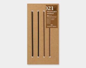 Traveler’s Notebook 021 Connecting Rubber Band | Refill for Regular Size Traveler's Notebook | Midori Insert (14333006)