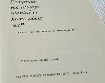 1969 First Edition Everything You Wanted to Know about Sex