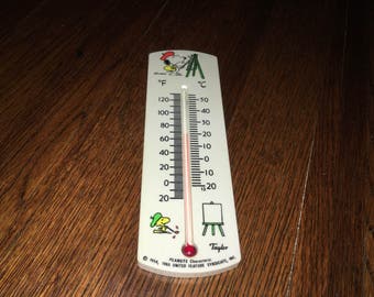 Vintage 1965 Snoopy And Friends PEANUTS Thermometer