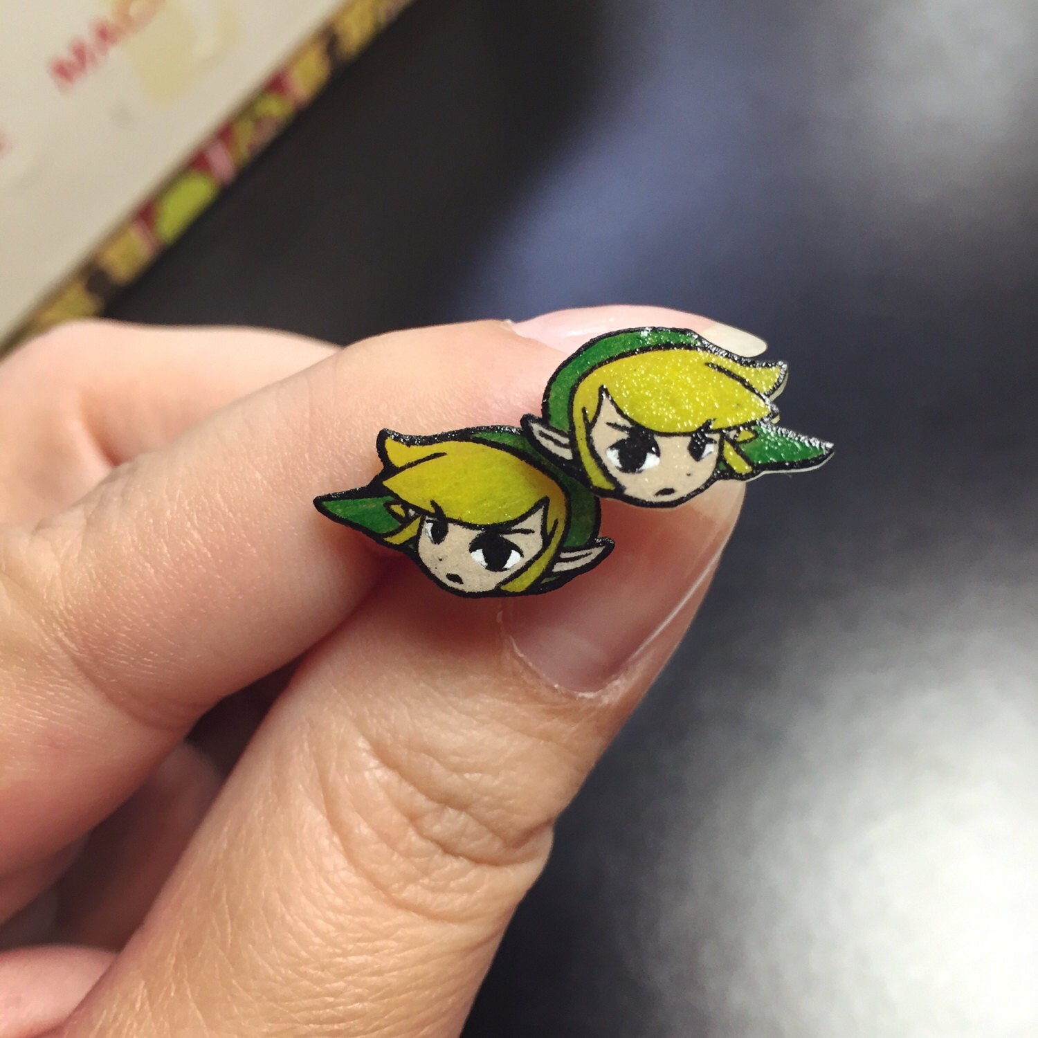 Legend of Zelda earrings Link shrinky dink stud earrings