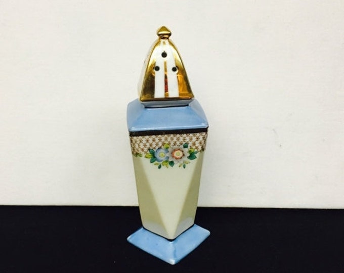 Storewide 25% Off SALE Vintage Hand Painted Noritake Porcelain Muffineer Sugar Shaker Featuring Gold Trim Floral Design