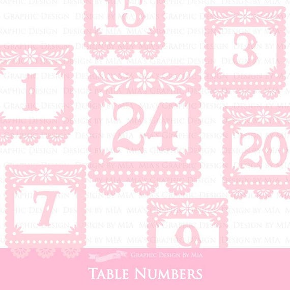 table numbers clipart - photo #14