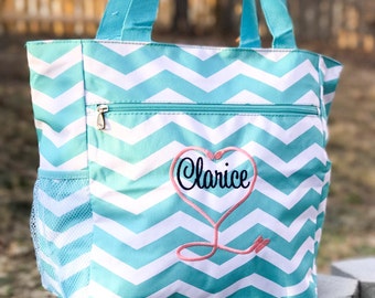 Many Colors! Nursing Student, Student Nurse Bag, Nurse Tote Bag, Gray Shoulder Bag, Chevron Tote Bag, RN bag, Caduceus Bag, Stethoscope Bag