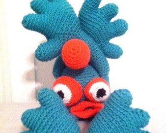 Crocheted alien, Crocheted amigurumi, crocheted stuffie, crocheted plushie, crocheted monster, crochet plush alien, crochet alien stuffie,