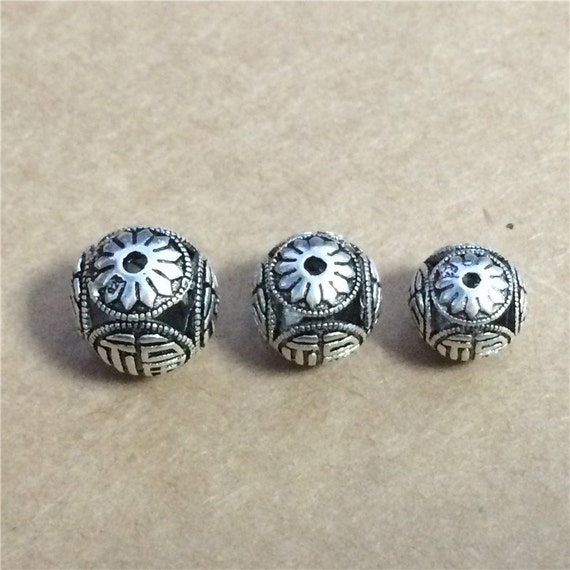 2 Sterling Silver Good Luck Beads Fortune Beads Fortunate