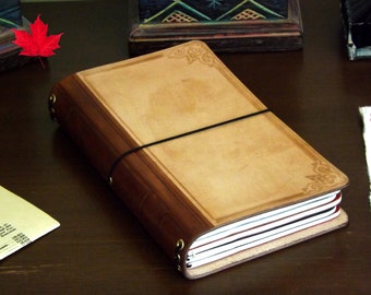 Old Soul MANY SIZES Leather Travelers notebook journal cover Midori Fauxdori planner diary Fieldnotes A6 passport insert A5 - B6 - B6 slim