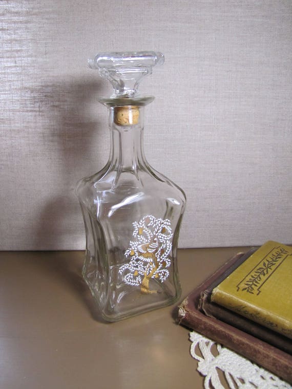 Old Fitzgerald Collection Liquor Bottle Decanter Bird In A