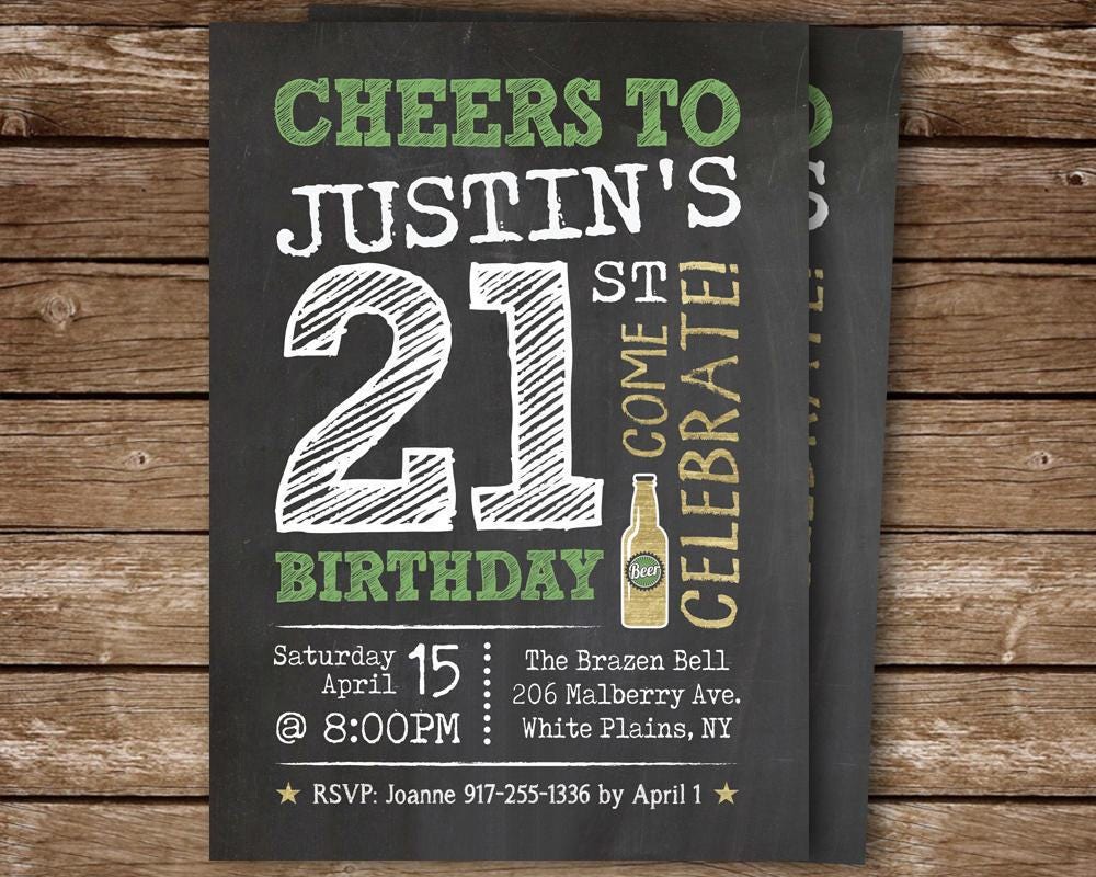 21st birthday party invites