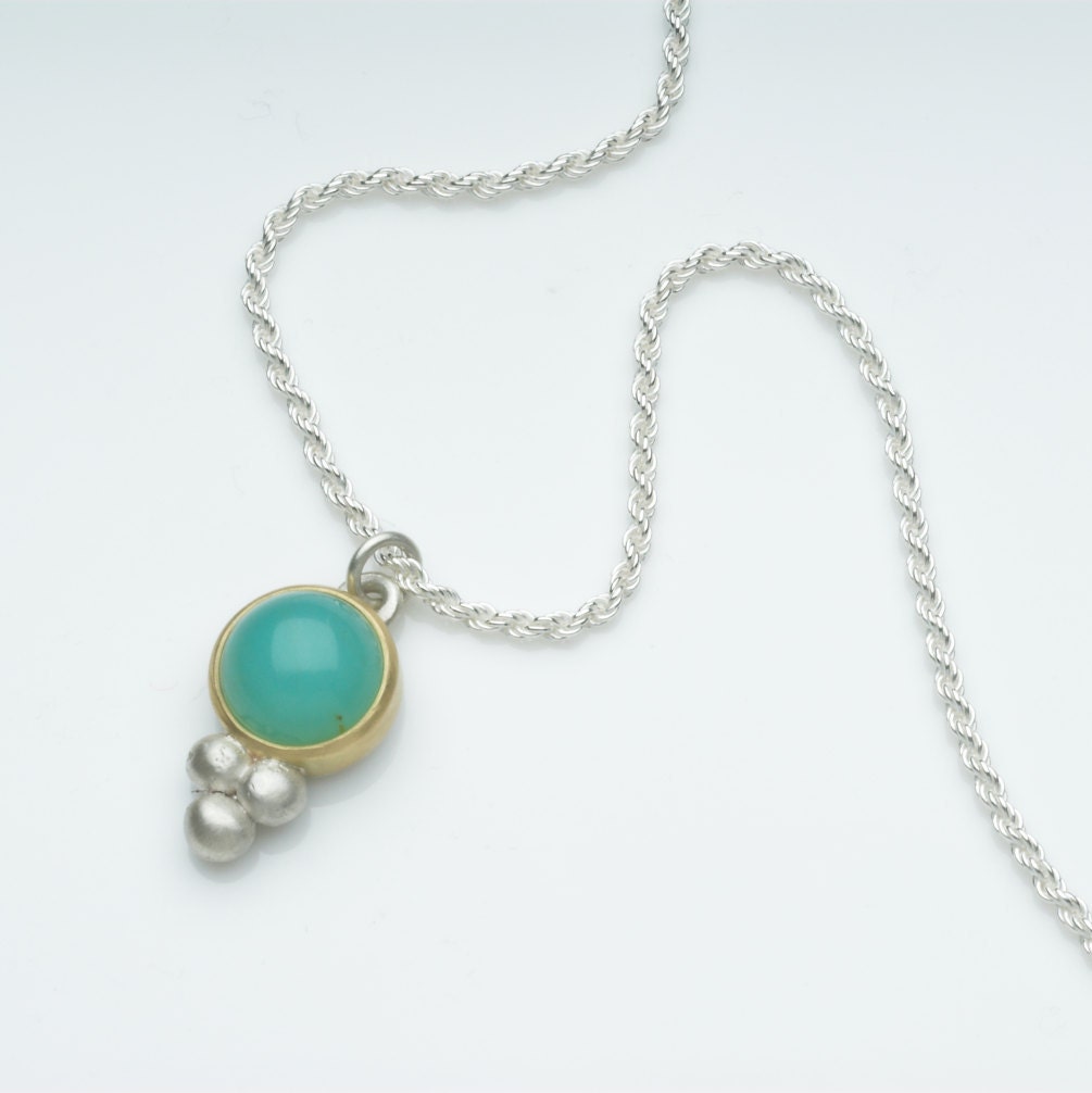 Peruvian opal pendant opal necklace.