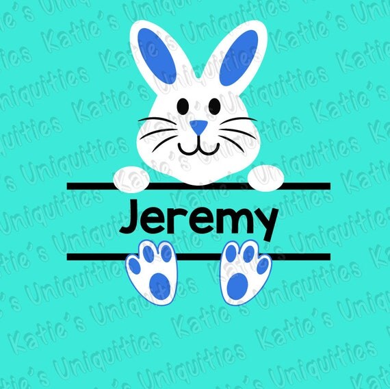 Download Easter Bunny Rabbit Split Name (No font/letters!) SVG DXF ...