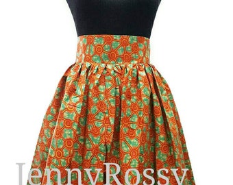 African Midi skirt ,tribal skirt, African clothing, Ankara Midi skirt