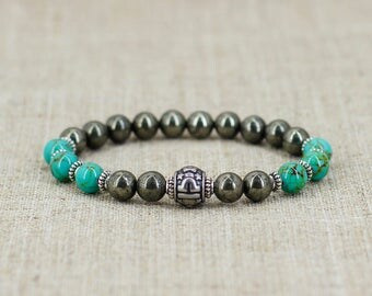 Libra bracelet Men gift-for-men birthday gift Healing crystal and stone Libra zodiac jewelry October birthstone bracelet Turquoise bracelet