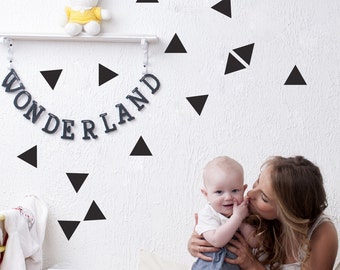 Geometric triangle wall decal, Geometric wall stickers, Nursery triangle, Triangle wall decals, Triangle stickers, Wall stickers, #031